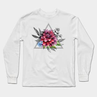 Geometric Dahlia Long Sleeve T-Shirt